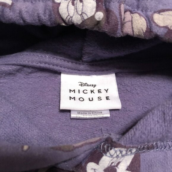 PURPLE DISNEY MICKEY MOUSE HOODIE SIZE S MICKEY BUSTING OUT ALL OVER PRINT YOUTH - Picture 3 of 4